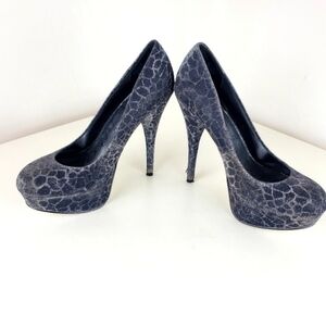 KATE & Mel women pumps heels size 8 silver & black